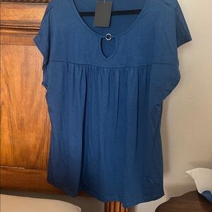 New blue babydoll shirt size 2X. Comfy sleeves . Ready for spring/summer.